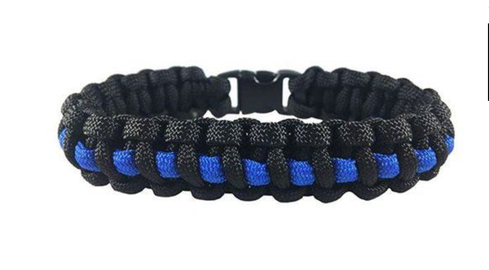 Paracord Survival Bracelet Thin Blue Line Semper Uniforms